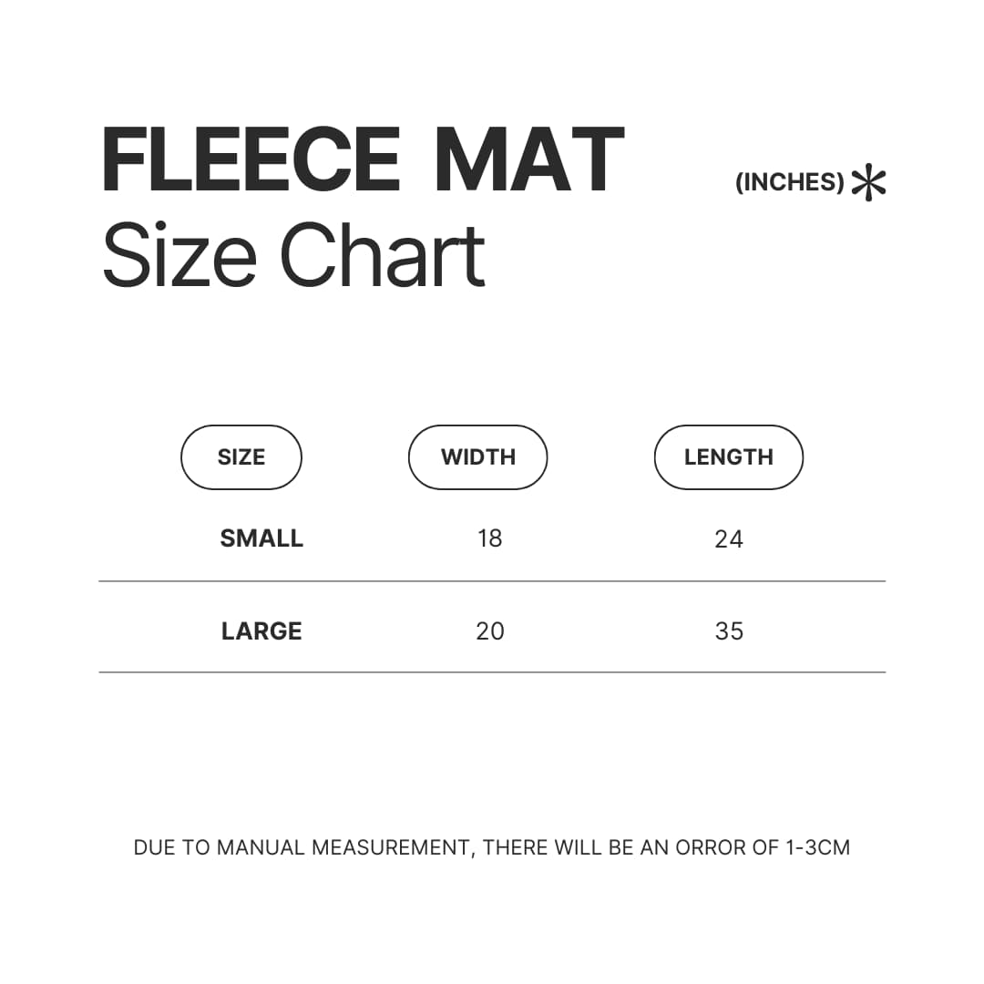 Fleece Mat Size Chart - IDKHow Shop