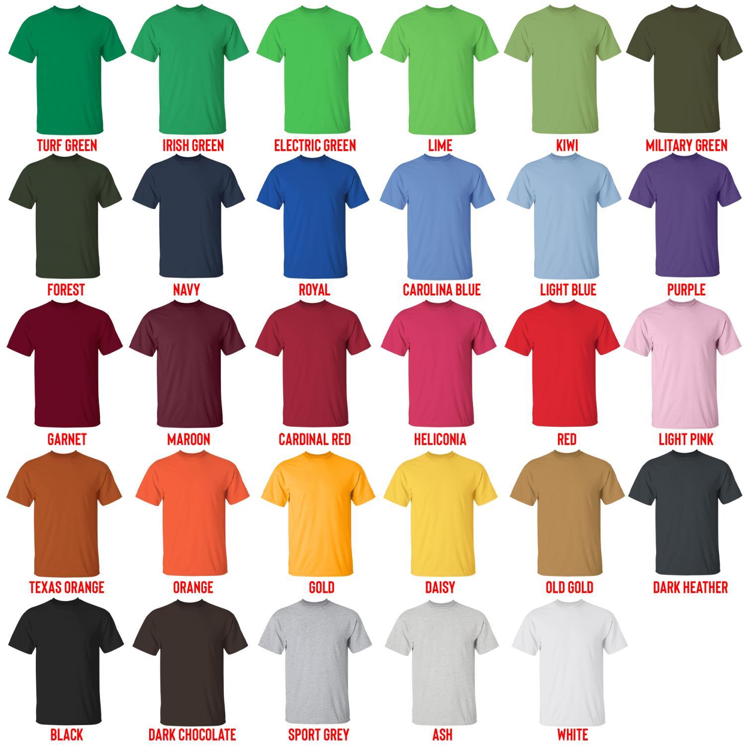 t shirt color chart - IDKHow Shop