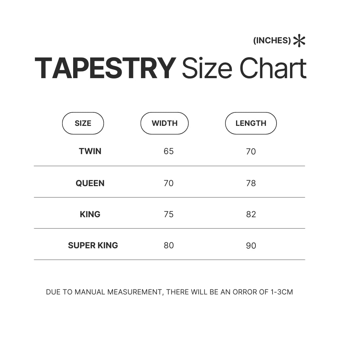 Tapestry Size Chart - IDKHow Shop